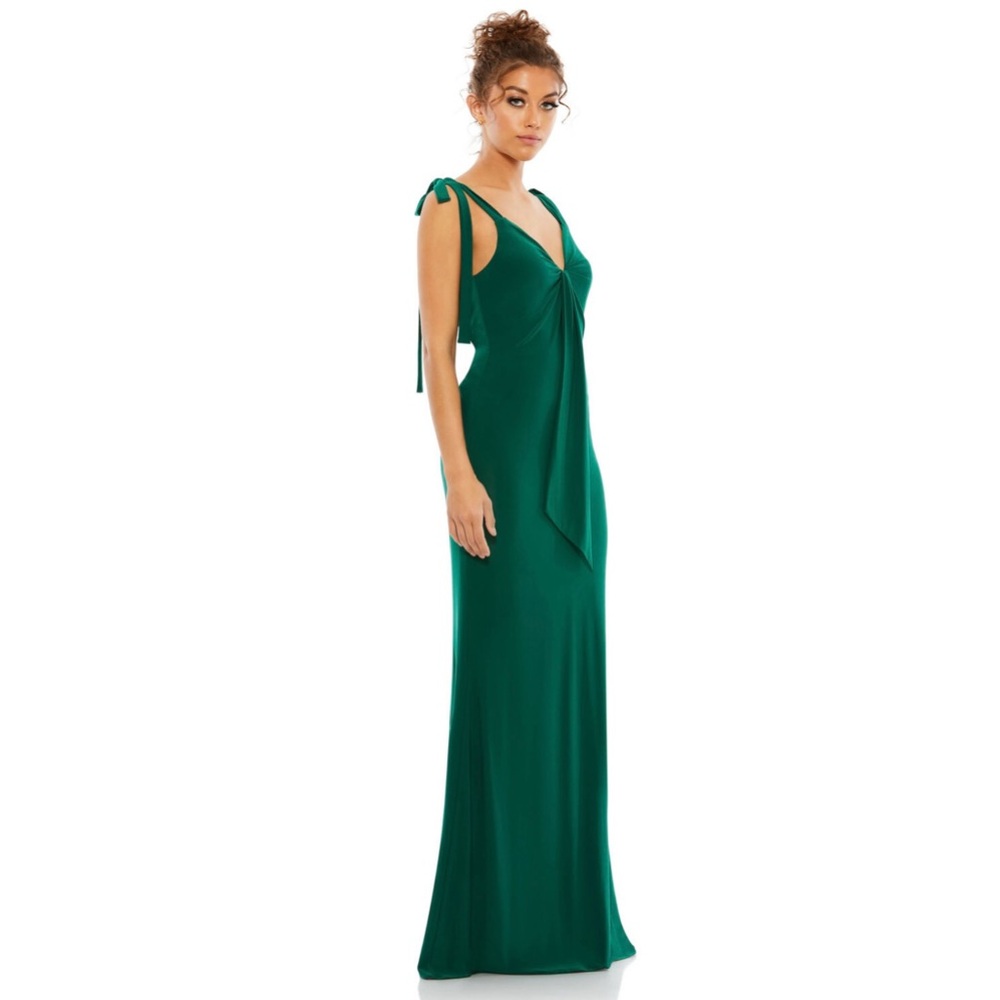 Ieena by Mac Duggar Bow Strap Open Back Gown Size 14